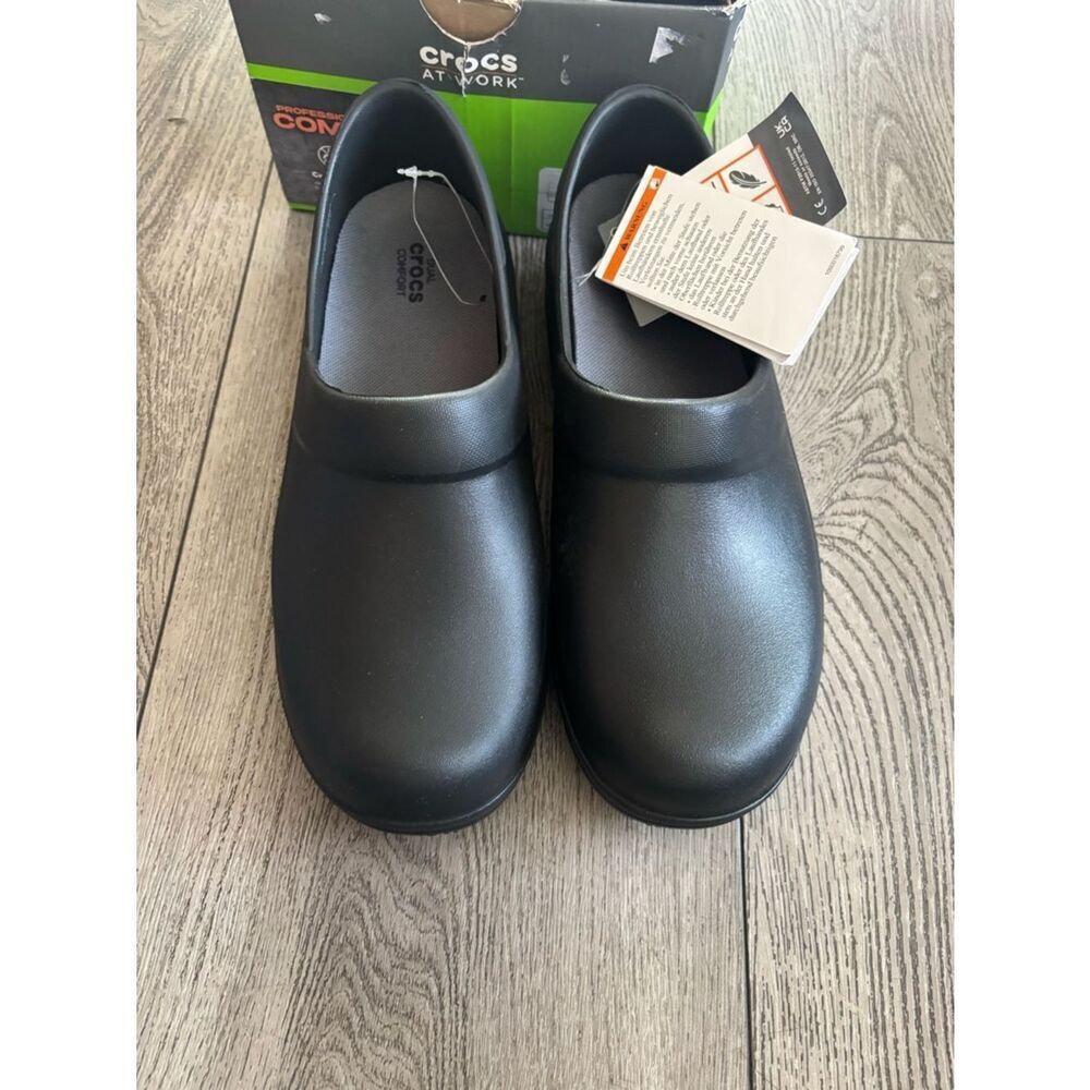 CROCS Kids Black Slip-On Work Clogs